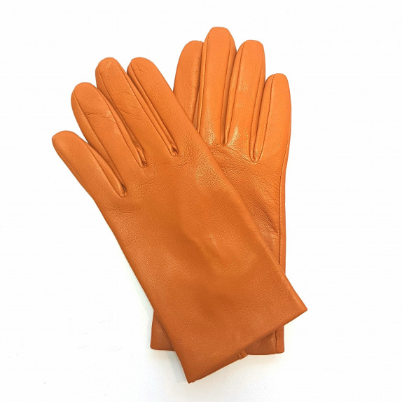 Gants en cuir d'agneau maïs "CAPUCINE".