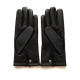 Leather gloves of deer and lamb black "JEAN MARIE".