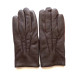 Gants en cuir de cerf et d'agneau marron, chocolat "JEAN MARIE".