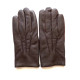 Leather gloves of deer and lamb brown and chocolate "JEAN MARIE".