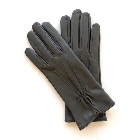 Leather gloves of lamb grey "JULIE".