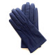 Gants en cuir d'agneau myrtille "HENRI".