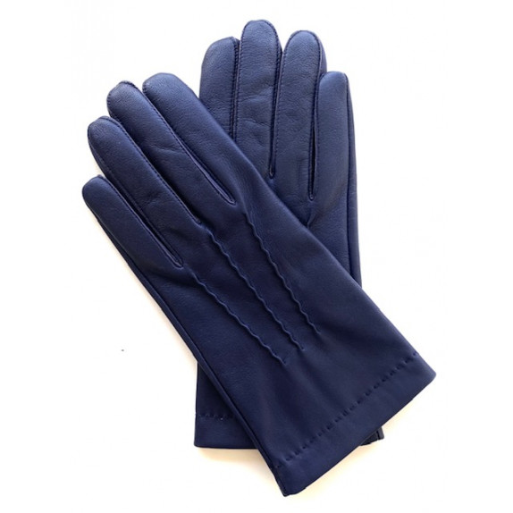 Leather gloves of lamb blue berry "HENRI"
