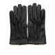 Leather gloves of deer black "COWAL".