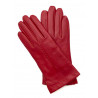 Leather gloves of lamb red h "THERESE".