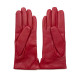 Gants en cuir d'agneau rouge h "THERESE".