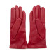 Leather gloves of lamb red h "THERESE".