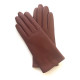 Leather gloves of lamb english tan "CAPUCINE".