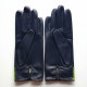 Gants en cuir d'agneau prune et pistache "ANEMONE".