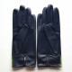 Gants en cuir d'agneau prune et pistache "ANEMONE".