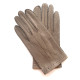 Gants en cuir de pécari taupe "JOSEPH".