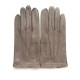 Leather gloves of peccary taupe "JOSEPH".