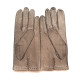 Gants en cuir de pécari taupe "JOSEPH".