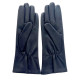 Gants en cuir de chèvre noir et bleu "STAR SCOOTER".