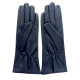 Leather gloves of goat black and blue "SCOOTER".