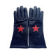 Leather gloves of goat black and red "STAR SCOOTER".
