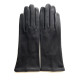Leather gloves of goat black "SCOOTER".