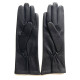 Leather gloves of goat black "SCOOTER".