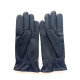 Gants en cuir de chèvre noir "SCOOTER H".