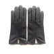 Gants en cuir d'agneau noir "COWBOY".