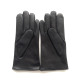 Leather gloves of lamb black " COWBOY".