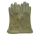 Leather gloves of lamb khaki "CLEMENTINE".