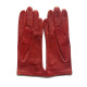 Gants en cuir d'agneau bordeaux "CLEMENTINE".