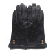 Leather gloves of lamb brown and sand "CLEMENTINE".