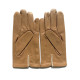 Leather gloves of lamb biscuit and putty "AKI".