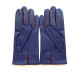 Leather gloves of lamb blue berry and burgundy "TWIN H"
