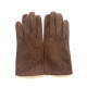 Leather gloves of velvet goat mink "MARTIN"