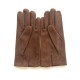 Leather gloves of velvet goat mink "MARTIN"