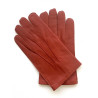 Leather gloves of lamb orange"PIERRE".