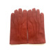 Leather gloves of lamb orange"PIERRE".