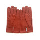 Gants en cuir d'agneau orange "PIERRE".