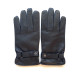 Gants en cuir d'agneau noir "FAUSTIN".