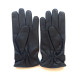 Gants en cuir d'agneau noir "FAUSTIN".