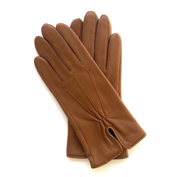 Leather gloves of lamb biscuit "JULIE".
