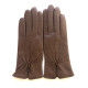 Leather gloves of lamb candied chesnut "JULIE".