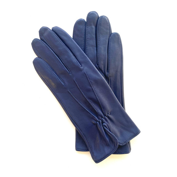 Leather gloves of lamb damson "JULIE".