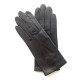 Leather gloves of lamb brown "MARIA"