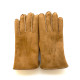 Gants en cuir d'agneau lainé chesnut "IGOR".