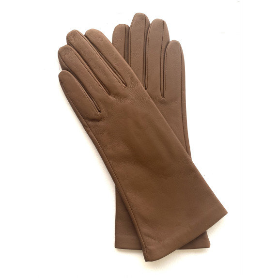 Gants en cuir d'agneau biscuit "COLINE".