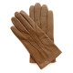 Gants en cuir d'agneau biscuit "HENRI".