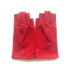 Wool and acrylic red mittens "LOUCIA"