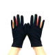 Gants en laine et acrylique noir et multicolore "LAURA".