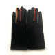 Gants en laine et acrylique noir et multicolore "LAURA".