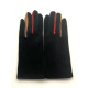 Wool and acrylic black and multicolored gloves "LAURA"