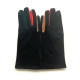 Wool and acrylic black and multicolored gloves "LAURA"