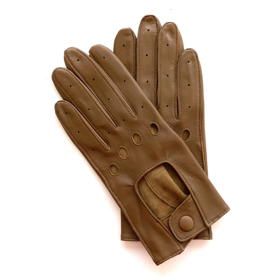 Leather gloves of lamb biscuit "AUDREY".